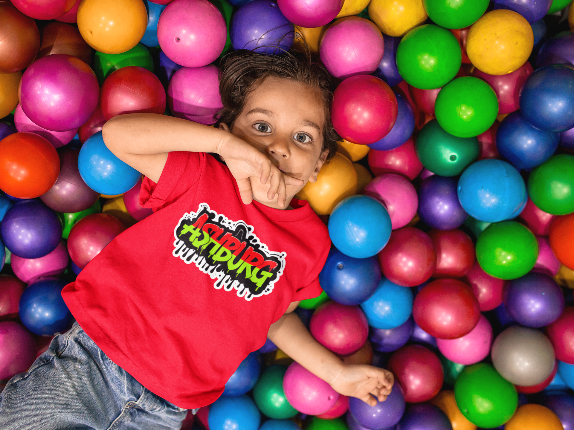 ASHBURG TODDLER14 Cute Toddler Short Sleeve Tee with KIDS Design, Kids T-Shirt, Play Shirt, Cartoon Tee,Gift for All Occasions, Funtime Apparel