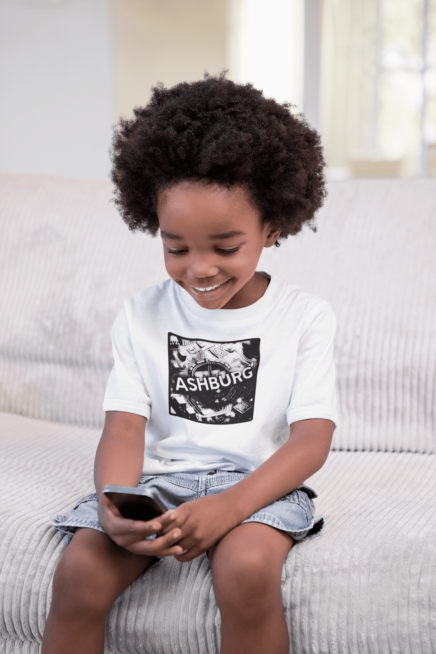 ASHBURG TODDLER24 Cute Toddler Short Sleeve Tee with KIDS Design, Kids T-Shirt, Play Shirt, Cartoon Tee,Gift for All Occasions, Funtime Apparel