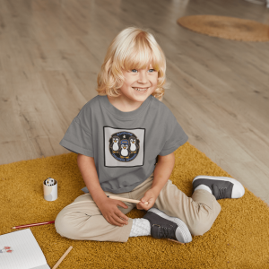 ASHBURG TODDLER25 Cute Toddler Short Sleeve Tee with KIDS Design, Kids T-Shirt, Play Shirt, Cartoon Tee,Gift for All Occasions, Funtime Apparel