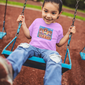 ASHBURG TODDLER36 Cute Toddler Short Sleeve Tee with KIDS Design, Kids T-Shirt, Play Shirt, Cartoon Tee,Gift for All Occasions, Funtime Apparel