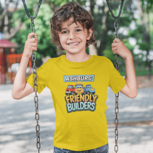 ASHBURG TODDLER39 Cute Toddler Short Sleeve Tee with KIDS Design, Kids T-Shirt, Play Shirt, Cartoon Tee,Gift for All Occasions, Funtime Apparel