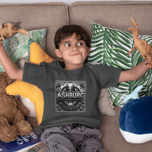 ASHBURG TODDLER43 Cute Toddler Short Sleeve Tee with KIDS Design, Kids T-Shirt, Play Shirt, Cartoon Tee,Gift for All Occasions, Funtime Apparel