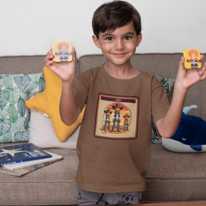 ASHBURG TODDLER44 Cute Toddler Short Sleeve Tee with KIDS Design, Kids T-Shirt, Play Shirt, Cartoon Tee,Gift for All Occasions, Funtime Apparel