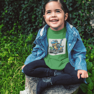 ASHBURG TODDLER47 Cute Toddler Short Sleeve Tee with KIDS Design, Kids T-Shirt, Play Shirt, Cartoon Tee,Gift for All Occasions, Funtime Apparel