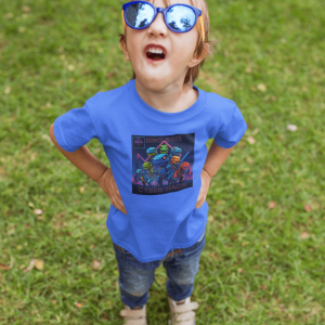 ASHBURG TODDLER51 Cute Toddler Short Sleeve Tee with KIDS Design, Kids T-Shirt, Play Shirt, Cartoon Tee,Gift for All Occasions, Funtime Apparel