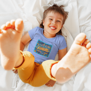 ASHBURG TODDLER56 Cute Toddler Short Sleeve Tee with KIDS Design, Kids T-Shirt, Play Shirt, Cartoon Tee,Gift for All Occasions, Funtime Apparel