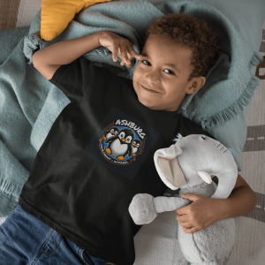 ASHBURG TODDLER63 Cute Toddler Short Sleeve Tee with KIDS Design, Kids T-Shirt, Play Shirt, Cartoon Tee,Gift for All Occasions, Funtime Apparel