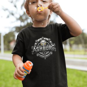 ASHBURG TODDLER70 Cute Toddler Short Sleeve Tee with KIDS Design, Kids T-Shirt, Play Shirt, Cartoon Tee,Gift for All Occasions, Funtime Apparel