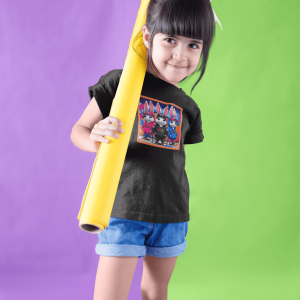 ASHBURG TODDLER77 Cute Toddler Short Sleeve Tee with KIDS Design, Kids T-Shirt, Play Shirt, Cartoon Tee,Gift for All Occasions, Funtime Apparel