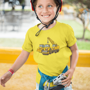 ASHBURG TODDLER86 Cute Toddler Short Sleeve Tee with KIDS Design, Kids T-Shirt, Play Shirt, Cartoon Tee,Gift for All Occasions, Funtime Apparel