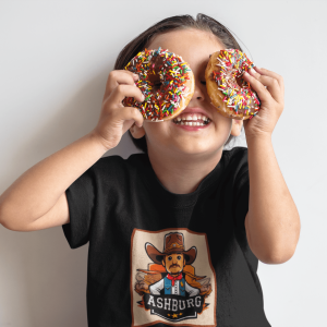 ASHBURG TODDLER101 Cute Toddler Short Sleeve Tee with KIDS Design, Kids T-Shirt, Play Shirt, Cartoon Tee,Gift for All Occasions, Funtime Apparel