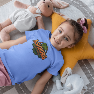 ASHBURG TODDLER105 Cute Toddler Short Sleeve Tee with KIDS Design, Kids T-Shirt, Play Shirt, Cartoon Tee,Gift for All Occasions, Funtime Apparel