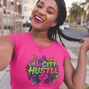 ACH79 Retro Urban Hustle T-Shirt, Unisex Graphic Tee, Casual Streetwear, Gift for Creatives, Everyday Wear, All City Hustle