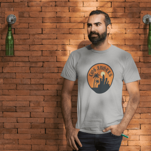 ACHLA5 Los Angeles Unisex Heavy Cotton Tee, Vintage LA Shirt, California T-Shirt, Beachwear, Summer Casual Tee Shirt