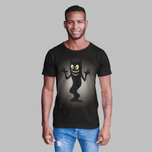MONSTER12 Unisex Heavy Cotton Tee | Cool Casual Wear, Perfect for Horror Fans, Gift for Kids, Unique Graphic T-Shirt, Fun Dark Theme