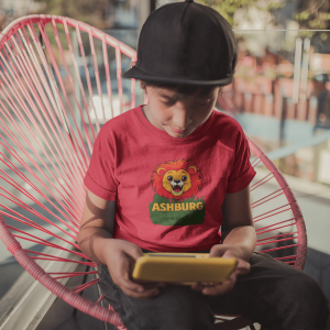 ASHBURG TODDLER107 Cute Toddler Short Sleeve Tee with KIDS Design, Kids T-Shirt, Play Shirt, Cartoon Tee,Gift for All Occasions, Funtime Apparel