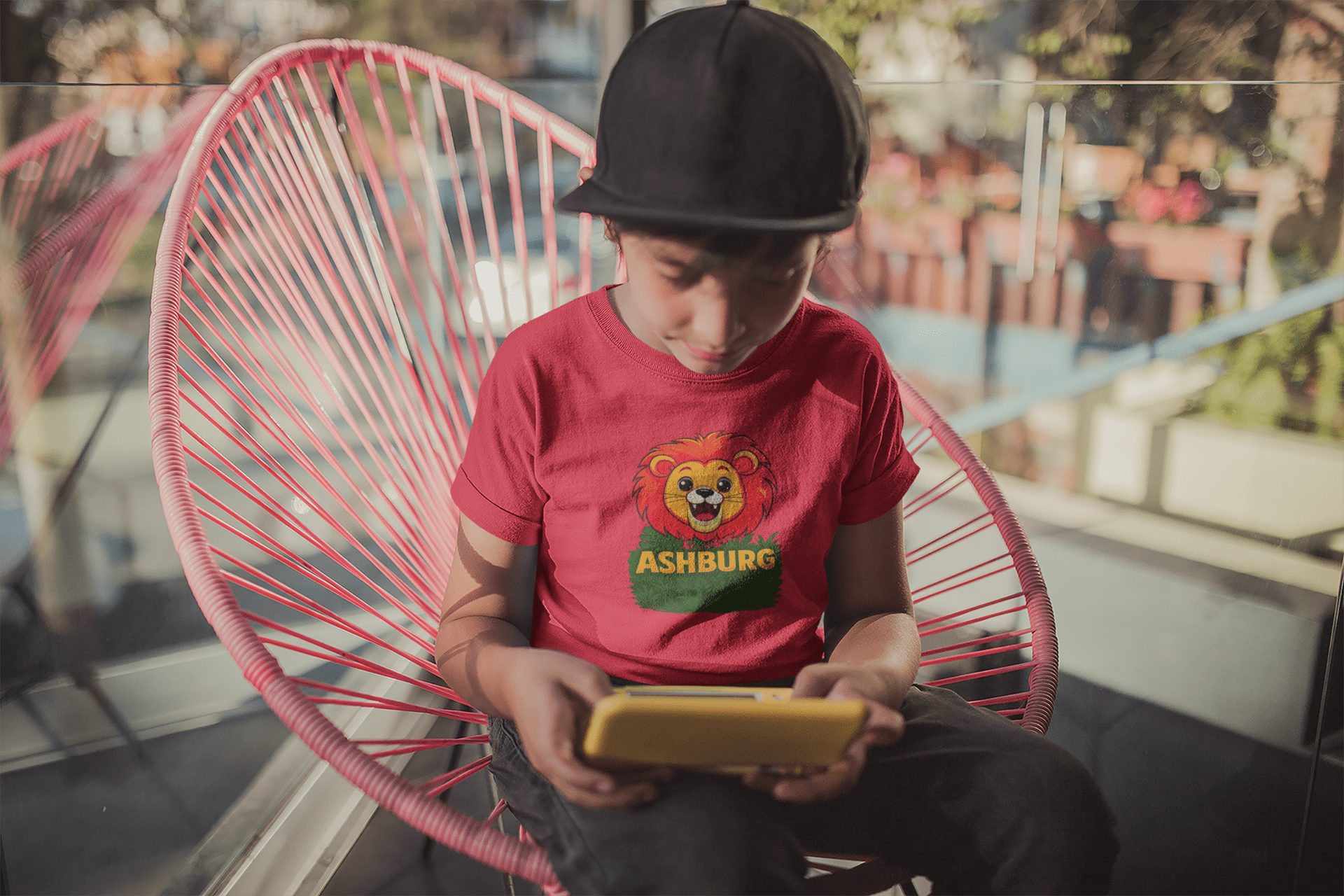 ASHBURG TODDLER107 Cute Toddler Short Sleeve Tee with KIDS Design, Kids T-Shirt, Play Shirt, Cartoon Tee,Gift for All Occasions, Funtime Apparel