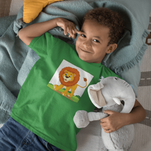 ASHBURG TODDLER118 Cute Toddler Short Sleeve Tee with KIDS Design, Kids T-Shirt, Play Shirt, Cartoon Tee,Gift for All Occasions, Funtime Apparel