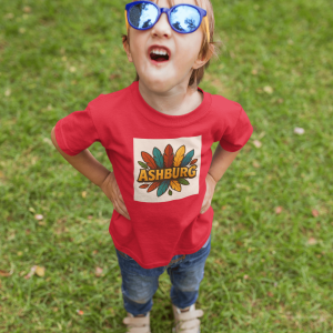 ASHBURG TODDLER121 Cute Toddler Short Sleeve Tee with KIDS Design, Kids T-Shirt, Play Shirt, Cartoon Tee,Gift for All Occasions, Funtime Apparel