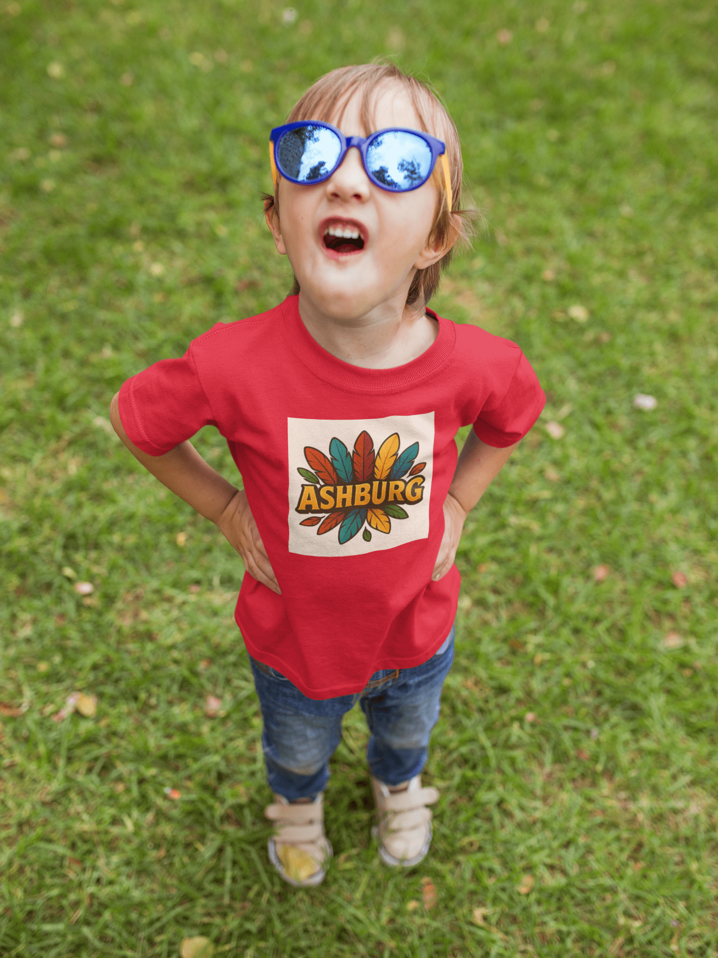 ASHBURG TODDLER121 Cute Toddler Short Sleeve Tee with KIDS Design, Kids T-Shirt, Play Shirt, Cartoon Tee,Gift for All Occasions, Funtime Apparel