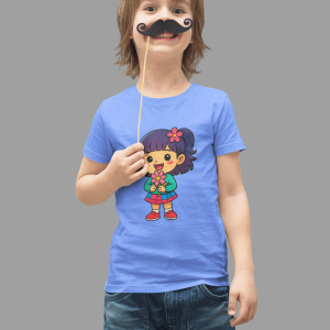 ASHBURG TODDLER128 Cute Toddler Short Sleeve Tee with KIDS Design, Kids T-Shirt, Play Shirt, Cartoon Tee,Gift for All Occasions, Funtime Apparel