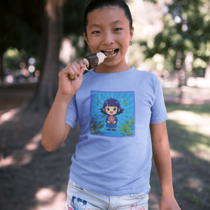 ASHBURG TODDLER136 Cute Toddler Short Sleeve Tee with KIDS Design, Kids T-Shirt, Play Shirt, Cartoon Tee,Gift for All Occasions, Funtime Apparel