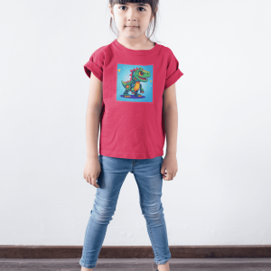 ASHBURG TODDLER139 Cute Toddler Short Sleeve Tee with KIDS Design, Kids T-Shirt, Play Shirt, Cartoon Tee,Gift for All Occasions, Funtime Apparel