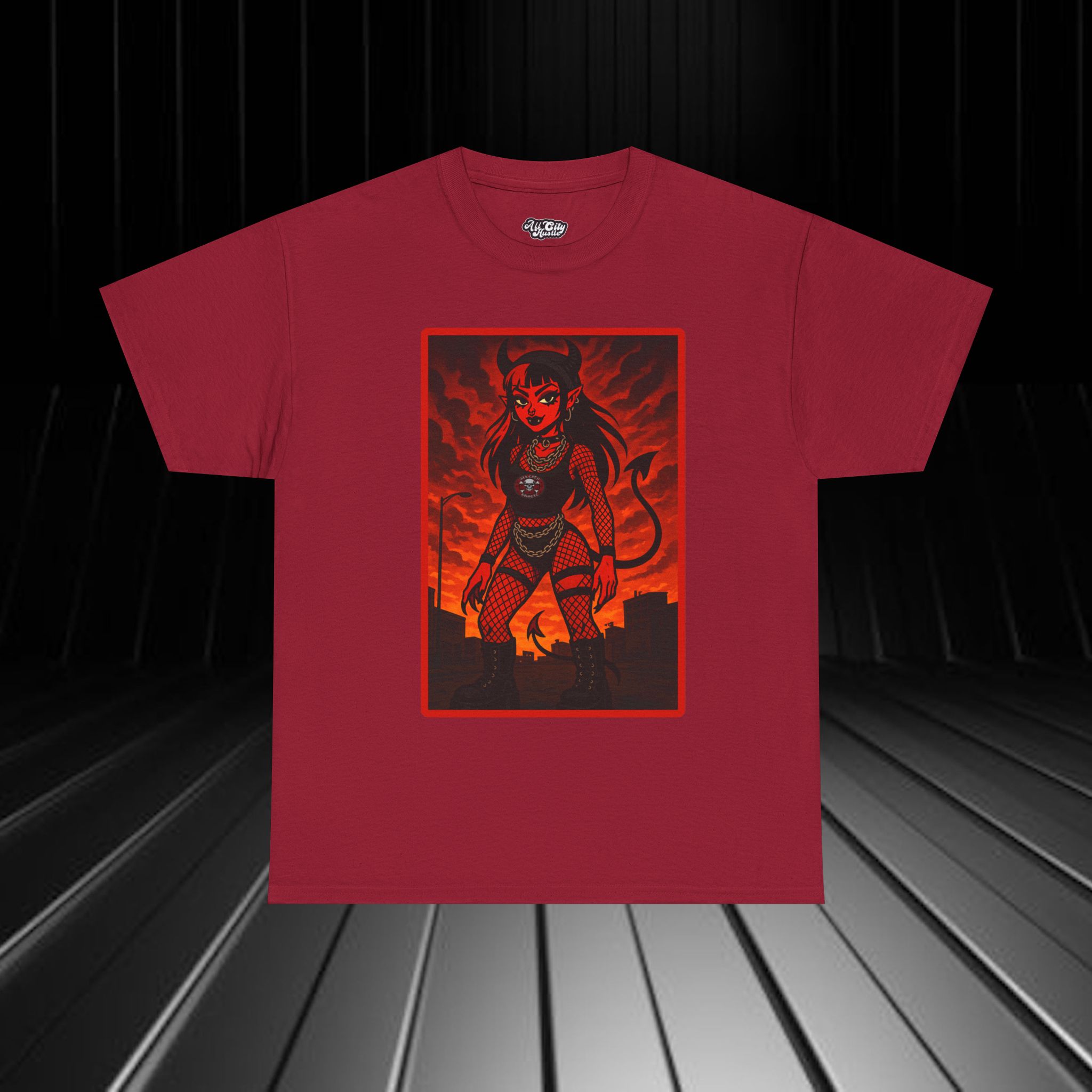 DARK17 Evil Cute Graphic Tee, Unisex Cotton Tee, Trendy T-Shirt, Casual Wear, Gift for Anyone, Dark Apparel - Image 2