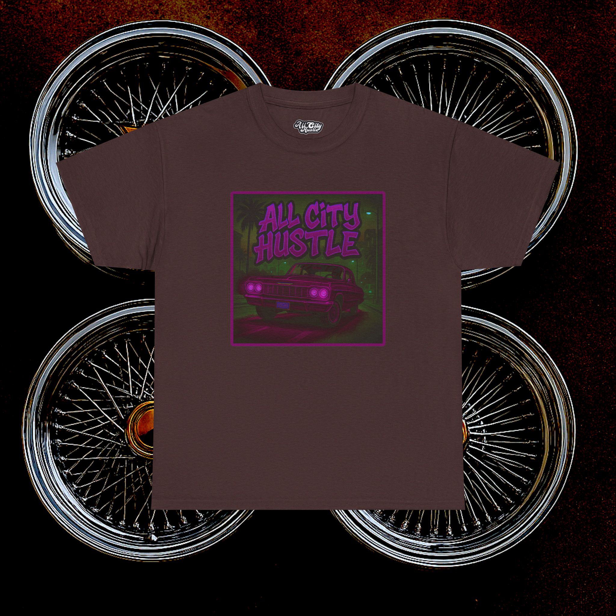 ACHLOWRIDER10 - 2 Sided Graphic Tee | Unisex Heavy Cotton Tee for Lowrider Lovers, Gifts, Retro Old School Vibes, Summer Wear, Casual Car Show Fashion - Image 28