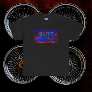 ACHLOWRIDER40 - 2 Sided Graphic Tee | Unisex Heavy Cotton Tee for Lowrider Lovers, Gifts, Retro Old School Vibes, Summer Wear, Casual Car Show Fashion