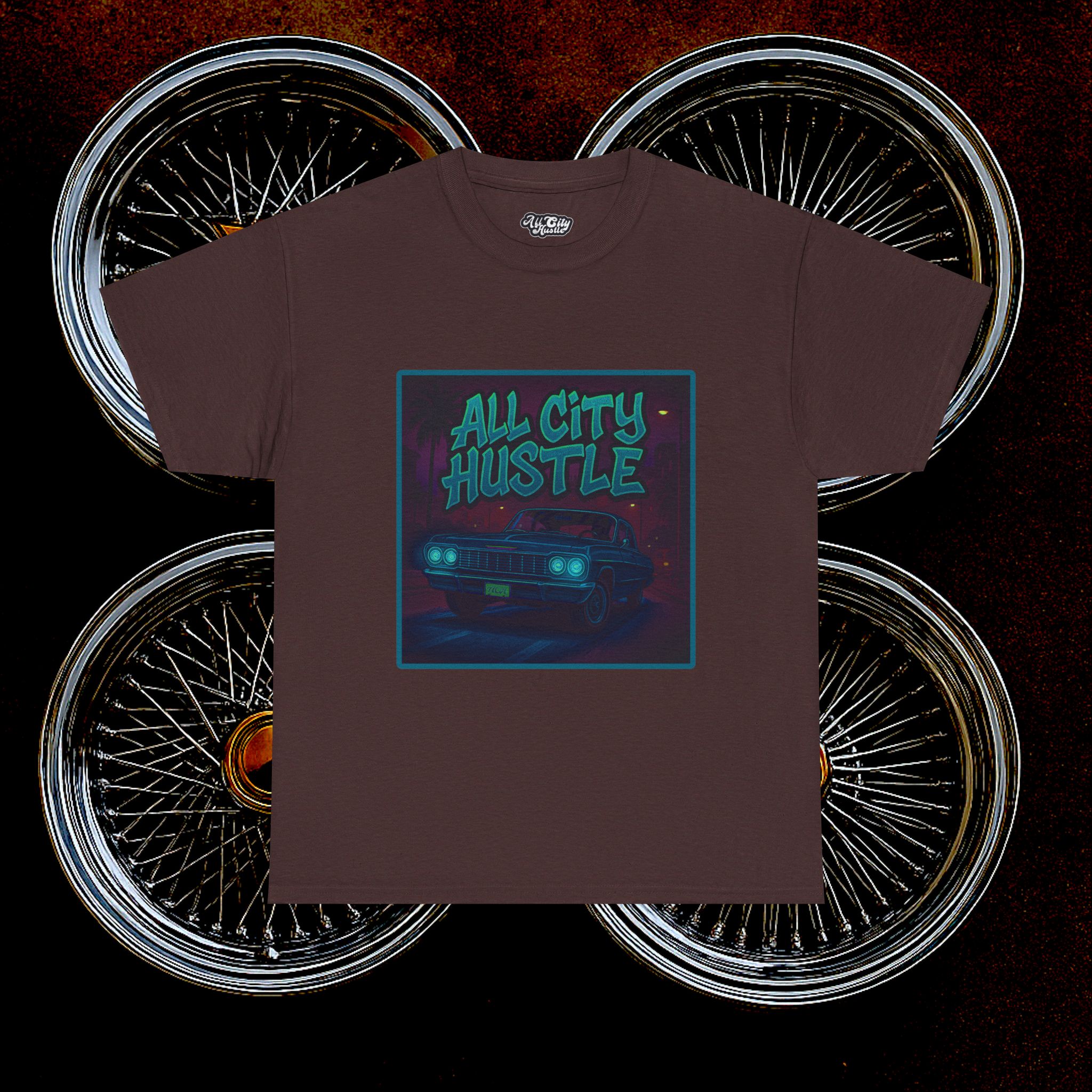 ACHLOWRIDER11 - 2 Sided Graphic Tee | Unisex Heavy Cotton Tee for Lowrider Lovers, Gifts, Retro Old School Vibes, Summer Wear, Casual Car Show Fashion - Image 28