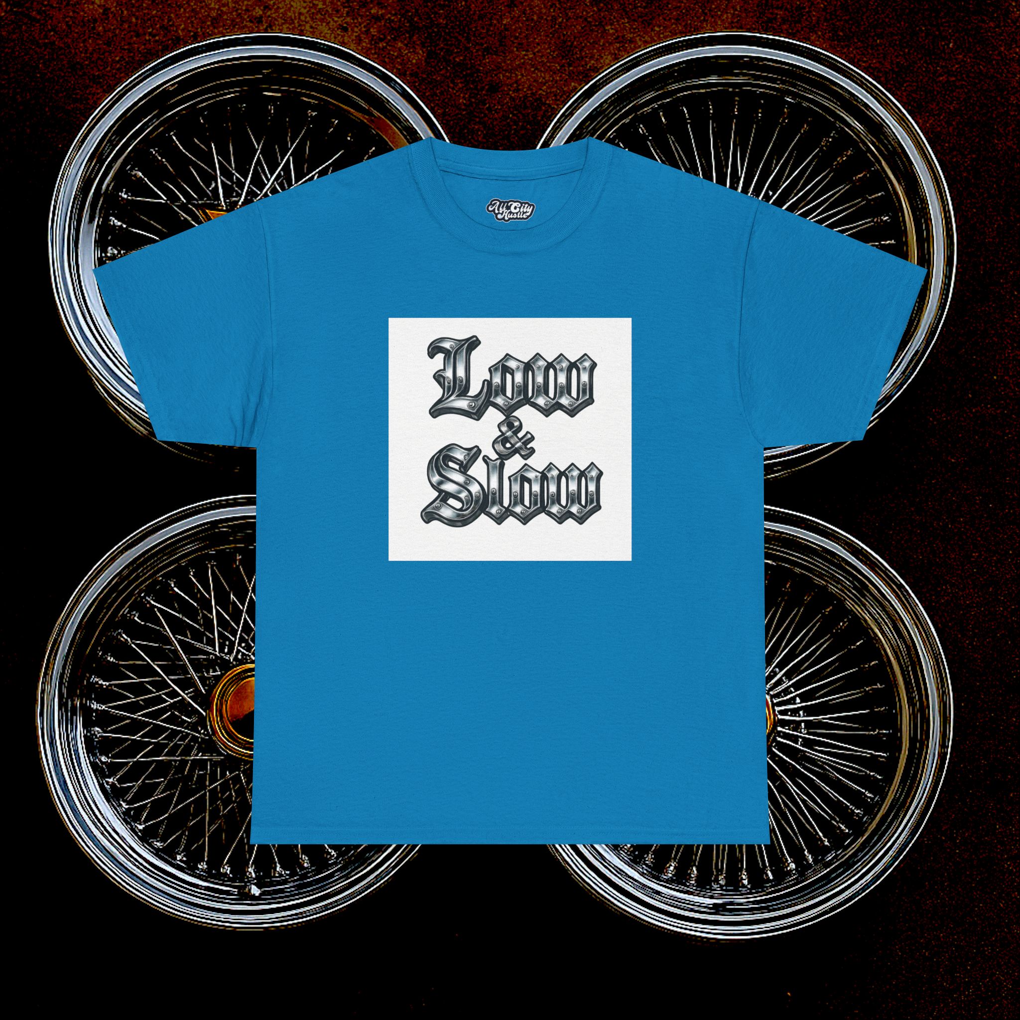 ACHLOWRIDER14 - 2 Sided Graphic Tee | Unisex Heavy Cotton Tee for Lowrider Lovers, Gifts, Retro Old School Vibes, Summer Wear, Casual Car Show Fashion - Image 7