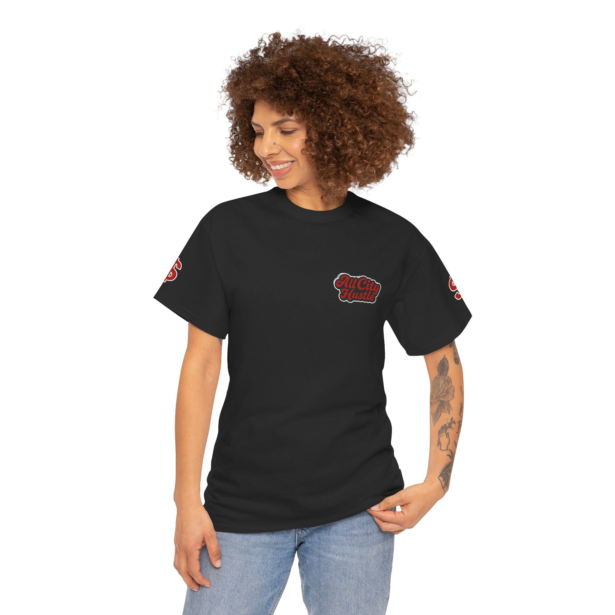 SH4 SPORTS HUSTLE 2 Sided Unisex Cotton Tee - Perfect for Sports Players, Sports Fans, Physical Fitness, Sports Events, Streetwear Fashion, Gifts, Everyday Comfort & More - Image 3