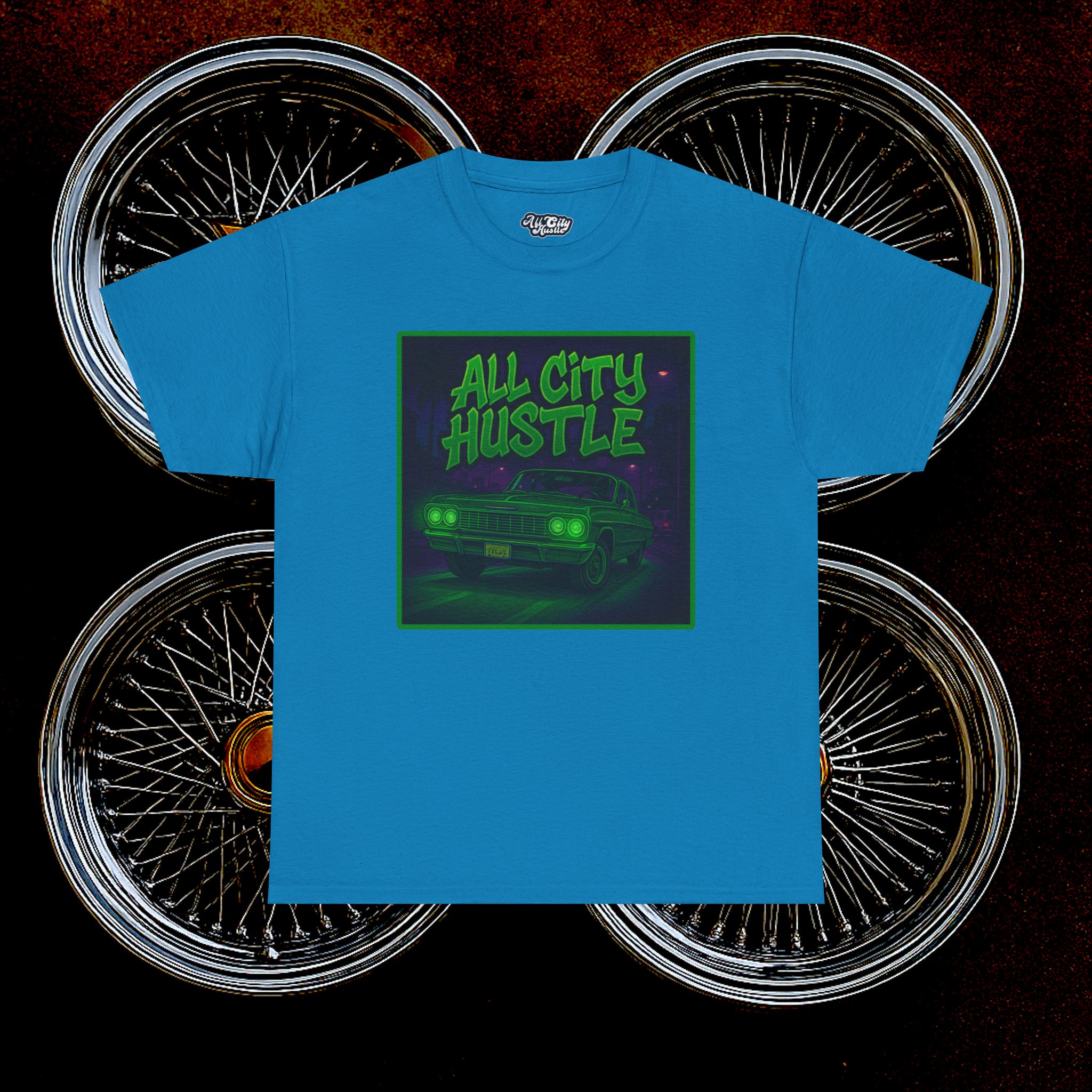 ACHLOWRIDER18 - 2 Sided Graphic Tee | Unisex Heavy Cotton Tee for Lowrider Lovers, Gifts, Retro Old School Vibes, Summer Wear, Casual Car Show Fashion - Image 7