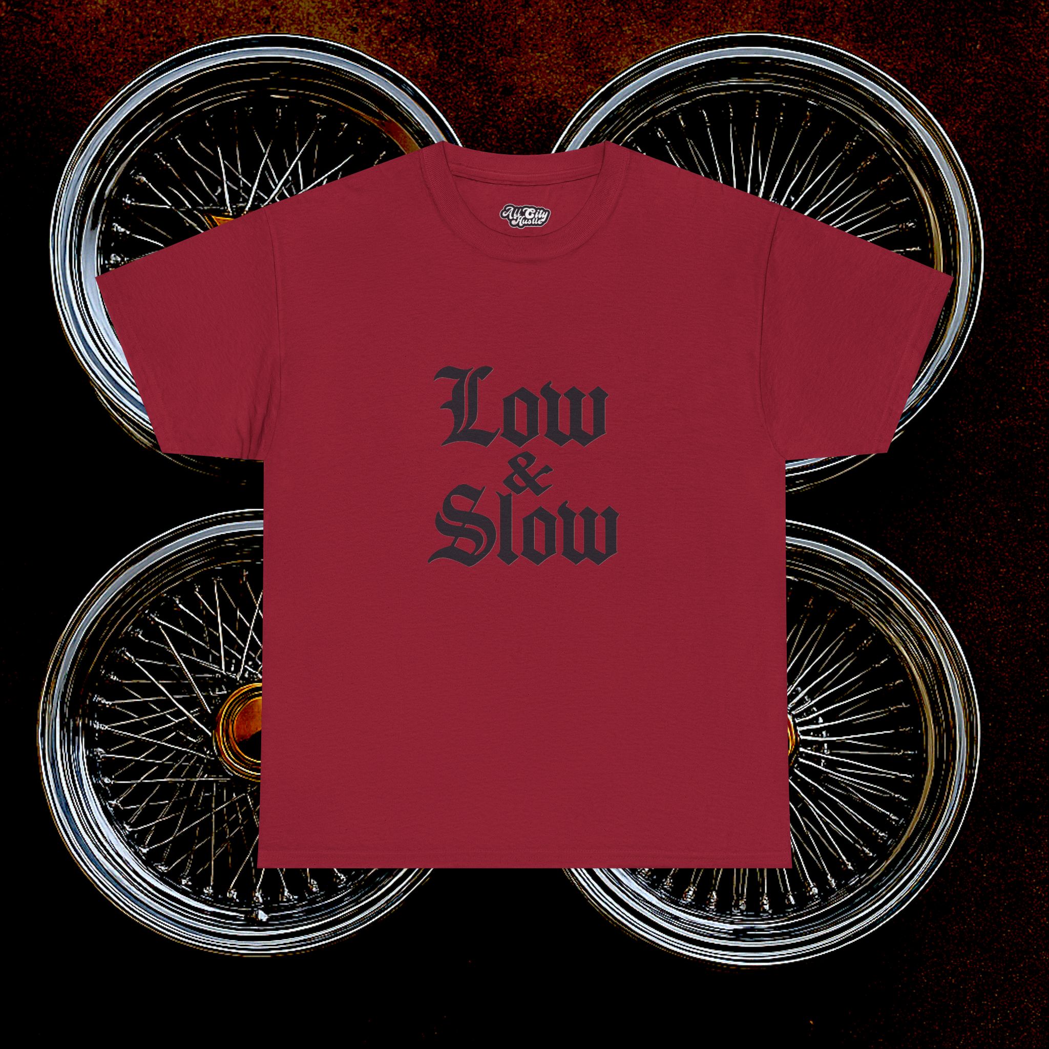 ACHLOWRIDER19 - 2 Sided Graphic Tee | Unisex Heavy Cotton Tee for Lowrider Lovers, Gifts, Retro Old School Vibes, Summer Wear, Casual Car Show Fashion