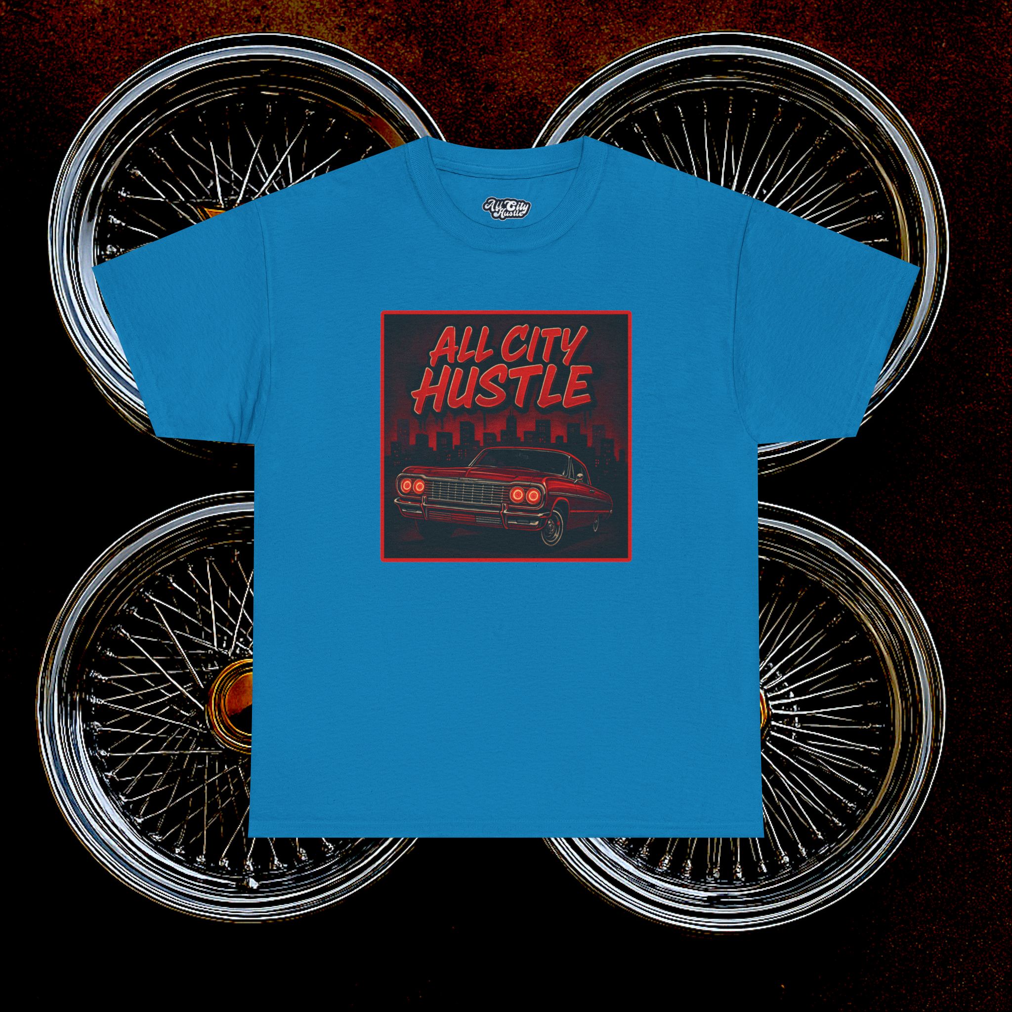 ACHLOWRIDER37 - 2 Sided Graphic Tee | Unisex Heavy Cotton Tee for Lowrider Lovers, Gifts, Retro Old School Vibes, Summer Wear, Casual Car Show Fashion - Image 28