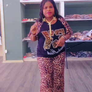 Leopard Print Star & "Rock" Graphic 2-Piece Wide-Leg Lounge Set