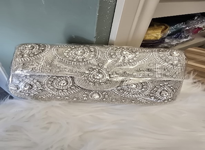 The Opulent Crystal Teardrop Evening Clutch