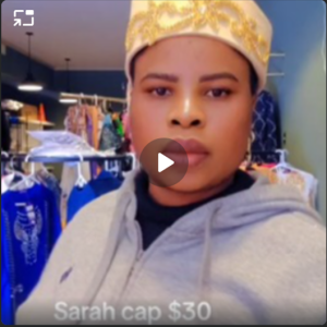 Sarah Cap Embroidered Satin & Velvet Back-Bow Turban Cap